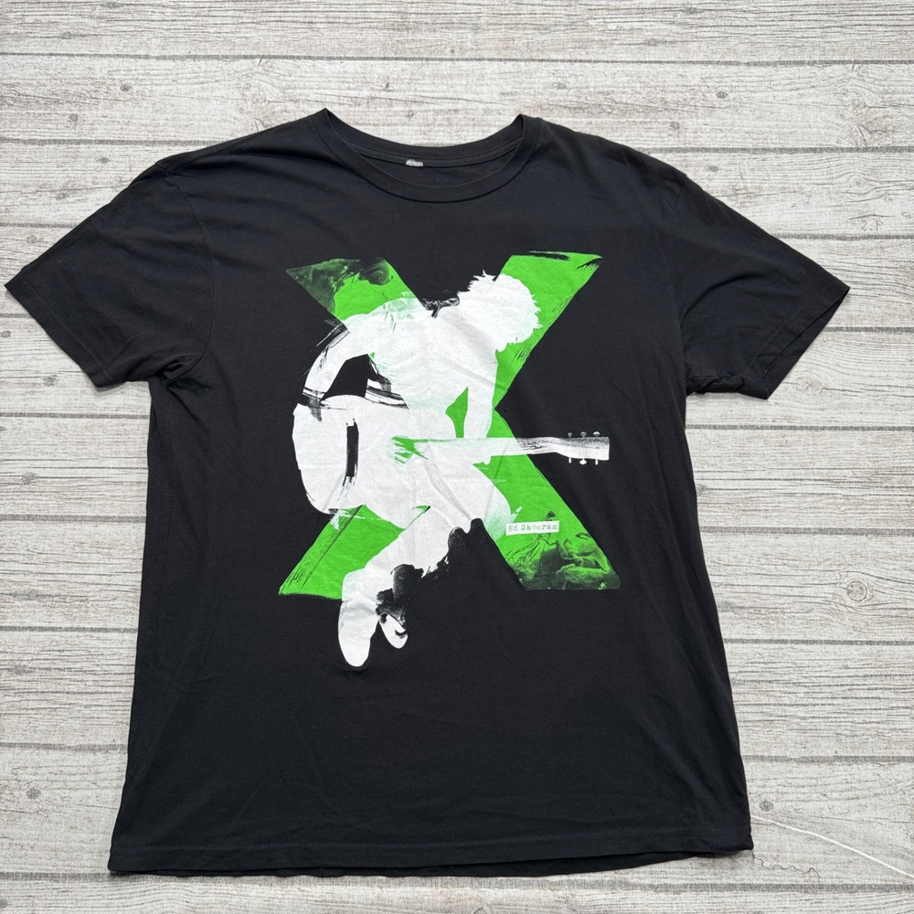 Ed Sheeran Multiply Tour T-Shirt Men's Large Black Short Sleeve World Concert